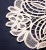 Round embroidered doily, 35 cm, off-white